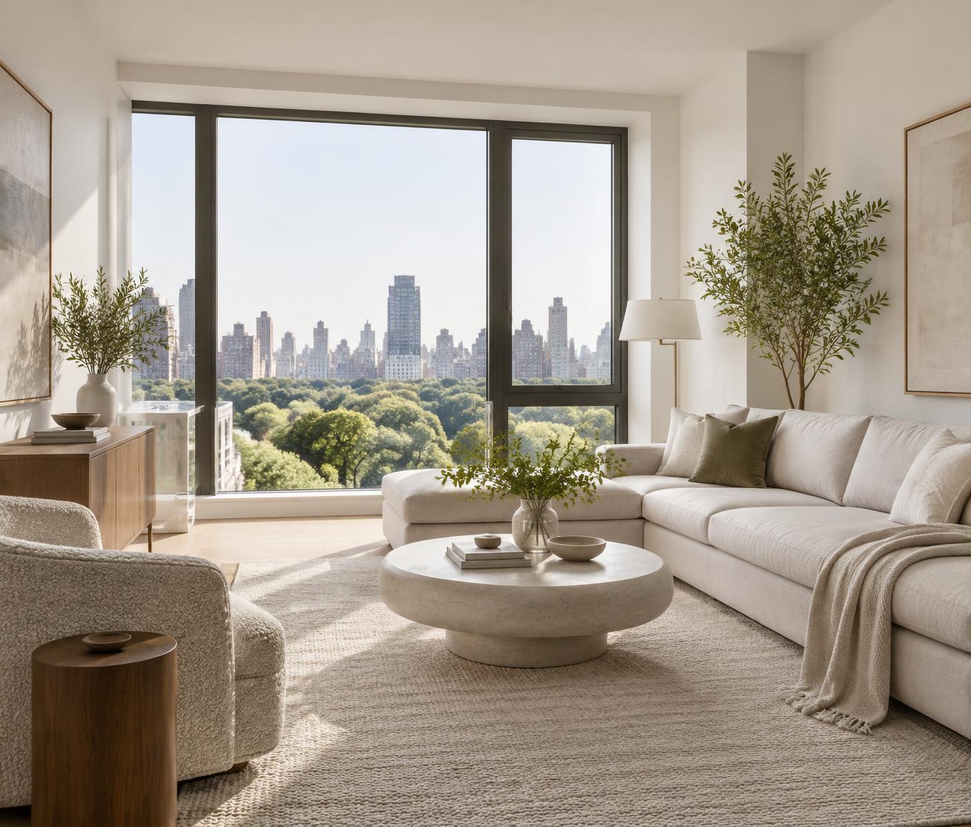 A bright, modern living space